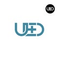 UED Logo Letter Monogram Design Royalty Free Stock Photo
