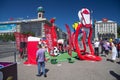 Uefa 2012 trophy comes to kiev,ukraine Royalty Free Stock Photo