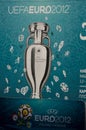 Uefa 2012 trophy comes to kiev,ukraine Royalty Free Stock Photo