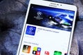 UEFA champions league app Royalty Free Stock Photo