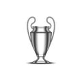 Champions League Cup football trophy realistic vector 3d model isolated on white background
