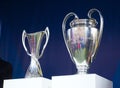 UEFA Champions League cup man, woman Royalty Free Stock Photo