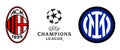 UEFA Champions League. Football soccer. AC Milan vs Inter Milan. Kyiv, Ukraine - April 24, 2023