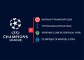 UEFA Champions League 2022-2023. Group D: Eintracht Frankfurt, Tottenham Hotspur F.C., Sporting Clube de Portugal, Olympique de