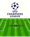 UEFA Champions League Logo with white and green background