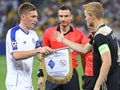 UEFA Champions League play-off: FC Dynamo Kyiv v Ajax Royalty Free Stock Photo