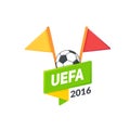 UEFA Euro 2016 badge isolated on white.