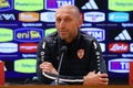 Uefa Euro 2024, European Qualifiers, press conference Blagoja Milevski North Macedonia coach manager Royalty Free Stock Photo