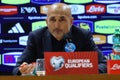 Uefa Euro 2024, European Qualifiers, press conference Luciano Spalletti Italy coach manager, before match ITALY VS NORTH MACEDONIA Royalty Free Stock Photo