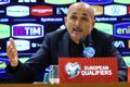 Uefa Euro 2024, European Qualifiers, press conference Luciano Spalletti Italy coach manager, before match ITALY VS NORTH MACEDONIA Royalty Free Stock Photo