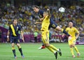 UEFA EURO 2012 football game Ukraine vs Sweden Royalty Free Stock Photo