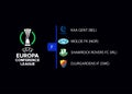 2022-2023 UEFA Europa Conference. Group F. KAA Gent, Molde, Shamrock Rovers, Djurgardens IF. Kyiv, Ukraine - August 31, 2022