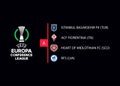 2022-2023 UEFA Europa Conference. Group A. Istanbul Basaksehir, Fiorentina, Heart of Midlothian, RFS. Kyiv, Ukraine - August 31,