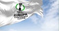 UEFA Europa Conference League flag waving