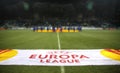 UEFA Europa League banner at the field