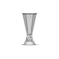 UEFA Europa League cup isolated on white background, European clubs football tournament trophy, realistic vector 3d model Royalty Free Stock Photo