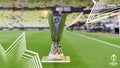 UEFA Europa League match view of the official Trophy