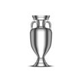 UEFA European Championship cup, football sports trophy realistic vector 3d model isolated on white background Royalty Free Stock Photo