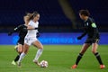 The UEFA Women Champions League match between FC Kharkiv vs FC Real Madrid Royalty Free Stock Photo