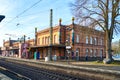 Back side of the artistically designed Hundertwasser train station