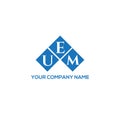 UEM letter logo design on BLACK background. UEM creative initials letter logo concept. UEM letter design Royalty Free Stock Photo