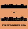 Ufa, Bashkortostan, Russia, city silhouette