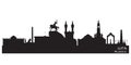 Ufa Russia city skyline vector silhouette Royalty Free Stock Photo