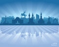 Ufa Russia city skyline vector silhouette Royalty Free Stock Photo