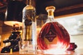 Ufa, Russia, 12 June, 2019: Courvoisier VSOP Cognac.Courvoisier is a brand of cognac owned by Beam Suntory. The