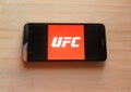 UFC app on mobile phone