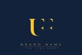 UFF abstract letter logo design Royalty Free Stock Photo