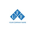 UFF letter logo design on WHITE background. UFF creative initials letter logo concept. UFF letter design Royalty Free Stock Photo