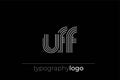 UFF modern geometric typography logo Royalty Free Stock Photo