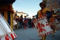 Uffizi flag. flag wavers of the city of florence