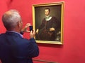 Visitors inside Uffizi Gallery in Florence, Italy one of the best museums in Europe