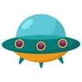 UFO alien cute toy for kid baby children cartoon style illustration Royalty Free Stock Photo