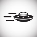 Ufo Alien icon on white background for graphic and web design, Modern simple vector sign. Internet concept. Trendy symbol for