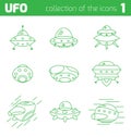 Ufo alien ships icon part one