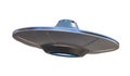 UFO - alien spaceship isolated on white background. 3D rendered illustration