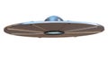 UFO - alien spaceship isolated on white background. 3D rendered illustration