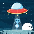 Ufo Alien Vector Illustration