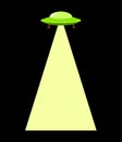 UFO beam isolated. Aliens kidnap template. Vector illustration