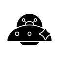 Ufo black glyph icon