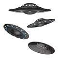 UFO Concept. Alien Spaceship or Flying Saucer . 3d Rendering Royalty Free Stock Photo