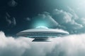 Ufo day spaceship background. Generate Ai Royalty Free Stock Photo