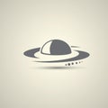 Ufo flying saucer vector icon Royalty Free Stock Photo
