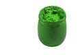 UFO green color of plastisol ink with clipping path.