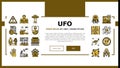 Ufo Guest Visiting Landing Header Vector Royalty Free Stock Photo