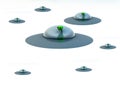 UFO Hover 7 Royalty Free Stock Photo