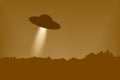 UFO hover in the sky.